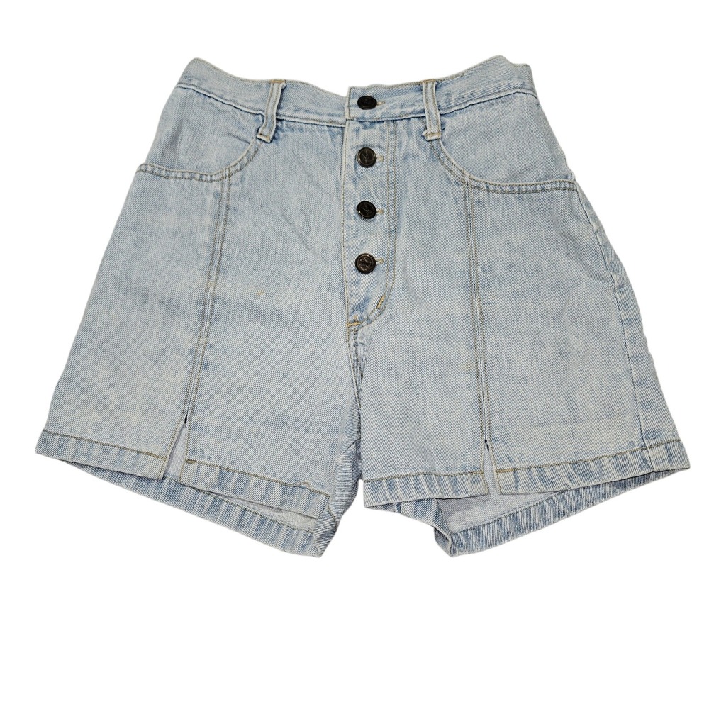 VTG No Excuses 90s Femme Fatale High Waisted Denim Shorts Light Wash Sz 5